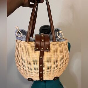 C&C California Wicker Basket Purse